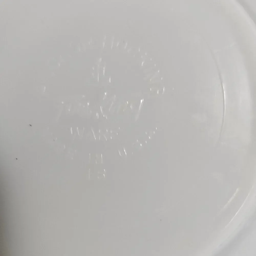 Fire-King Gay Fad Hand Painted Milk Glass Mixing Bowl Fruit Grapes 8.75 Inch